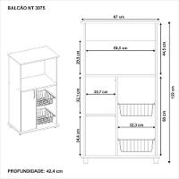 Balcão Fruteira 1 Porta Notável NT 3075 - 9