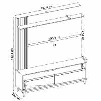 Home para TV 65 Polegadas Notável MDP Ripado Portas com Pistão a Gás NT 1335 - 5