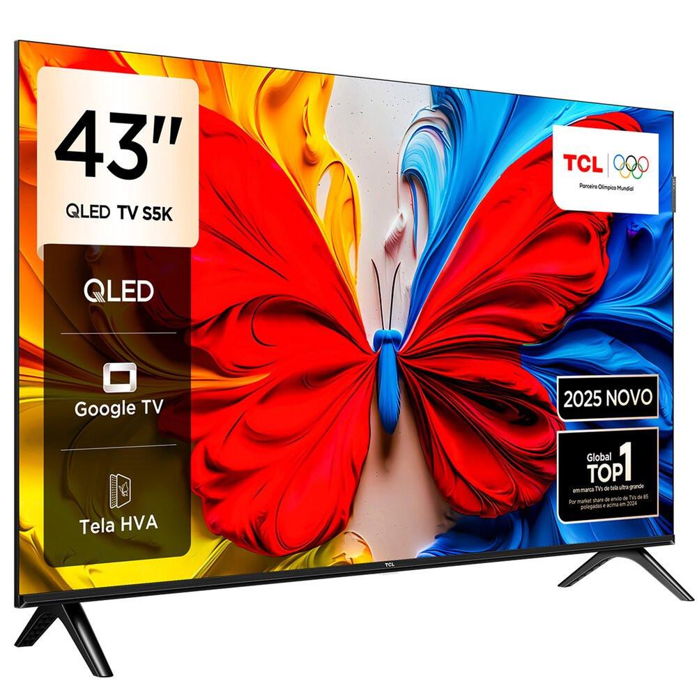 Smart TV 43 Polegadas Google TV QLED 43S5K TCL - 2