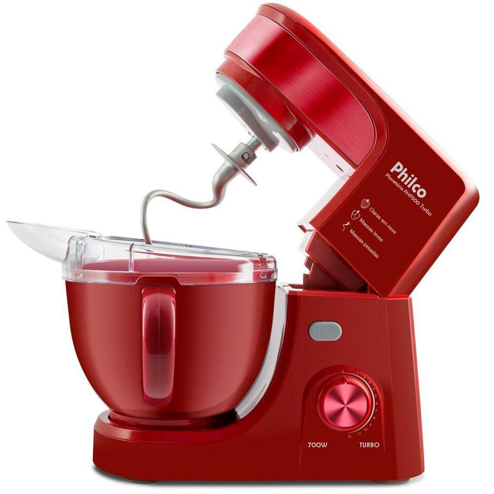 Batedeira Planetária 4,5 Litros 700W Vermelha - PHP500V Turbo Philco - 4