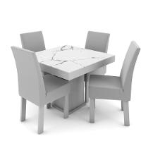 Conjunto de Mesa com 4 Cadeiras Talismã Dallas - 1