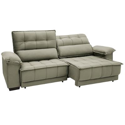 Sofá Reclinável e Retrátil 2,54 m Linoforte Terraza