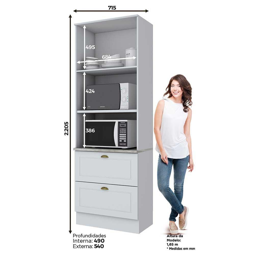 Torre Quente Henn Americana, 2 Portas, 2 Gavetas, 2 Nichos - C351 - 3