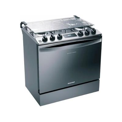 Fogão Brastemp 5 Bocas De Embutir Inox com Turbo Chama e Touch Timer - BYS5PCR