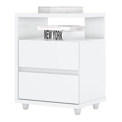 Mesa de Cabeceira Campeche com 2 Gavetas e Nicho Henn