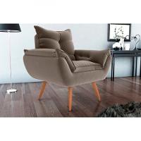 Poltrona Tóquio em Tecido Veludo Turkey Estrutura em Eucalipto Matrix - 2