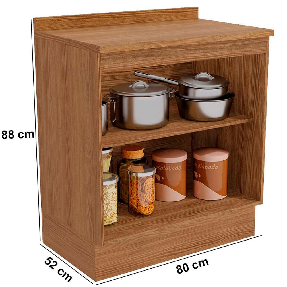 Balcão Multiuso com Tampo 80cm Kappesberg Botanic, 2 Portas - CB773 - 4