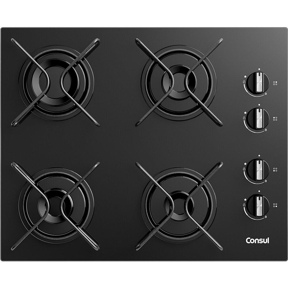 Cooktop 4 Bocas CD060BE a Gás Mesa de Vidro Temperado Consul - 2