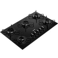 Cooktop 5 Bocas CD075BE a Gás Mesa de Vidro Temperado Consul - 1