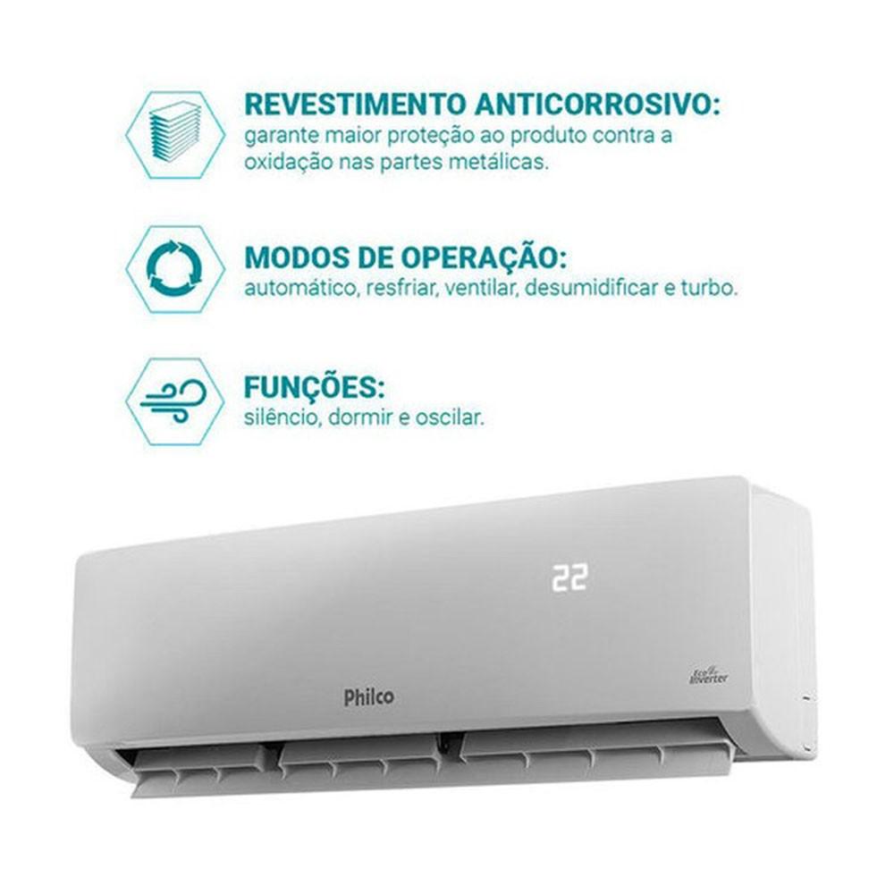 Ar-Condicionado 9000 BTUs Philco Inverter Quente e Frio PAC9QC - 10