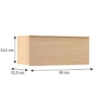 Armário Aéreo 1 Porta Basculante 80 cm  Andria 5600 Móveis Sul - 3