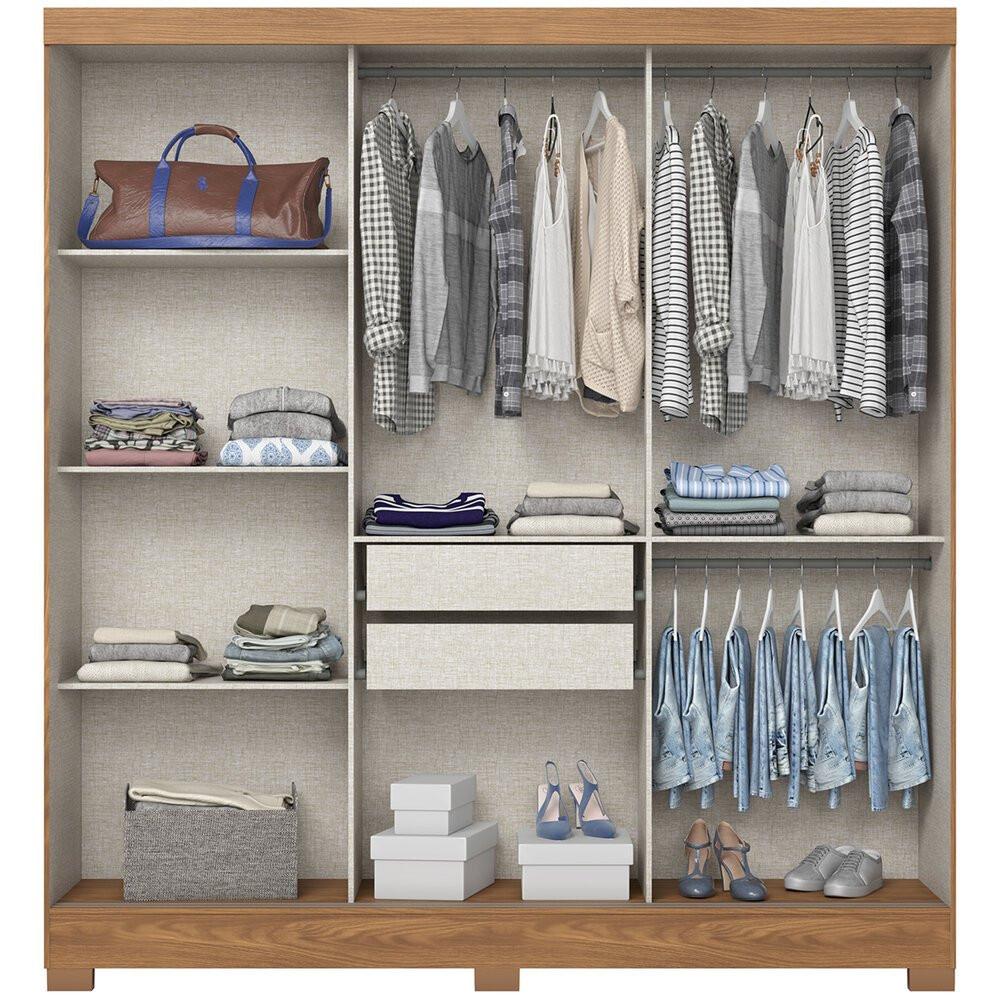 Guarda-Roupa 3 Portas de Correr com Espelho B376 Henn - 3