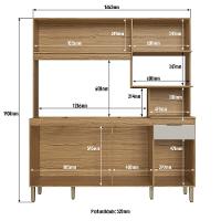 Cozinha Compacta 6 Portas 1 Gaveta CO1610 Decibal - 2