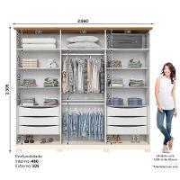 Guarda-Roupa 6 Portas com Espelho Napoli Henn - 3