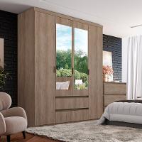Guarda-Roupa 4 Portas com Espelho Nobre 100 MDF THB - 5
