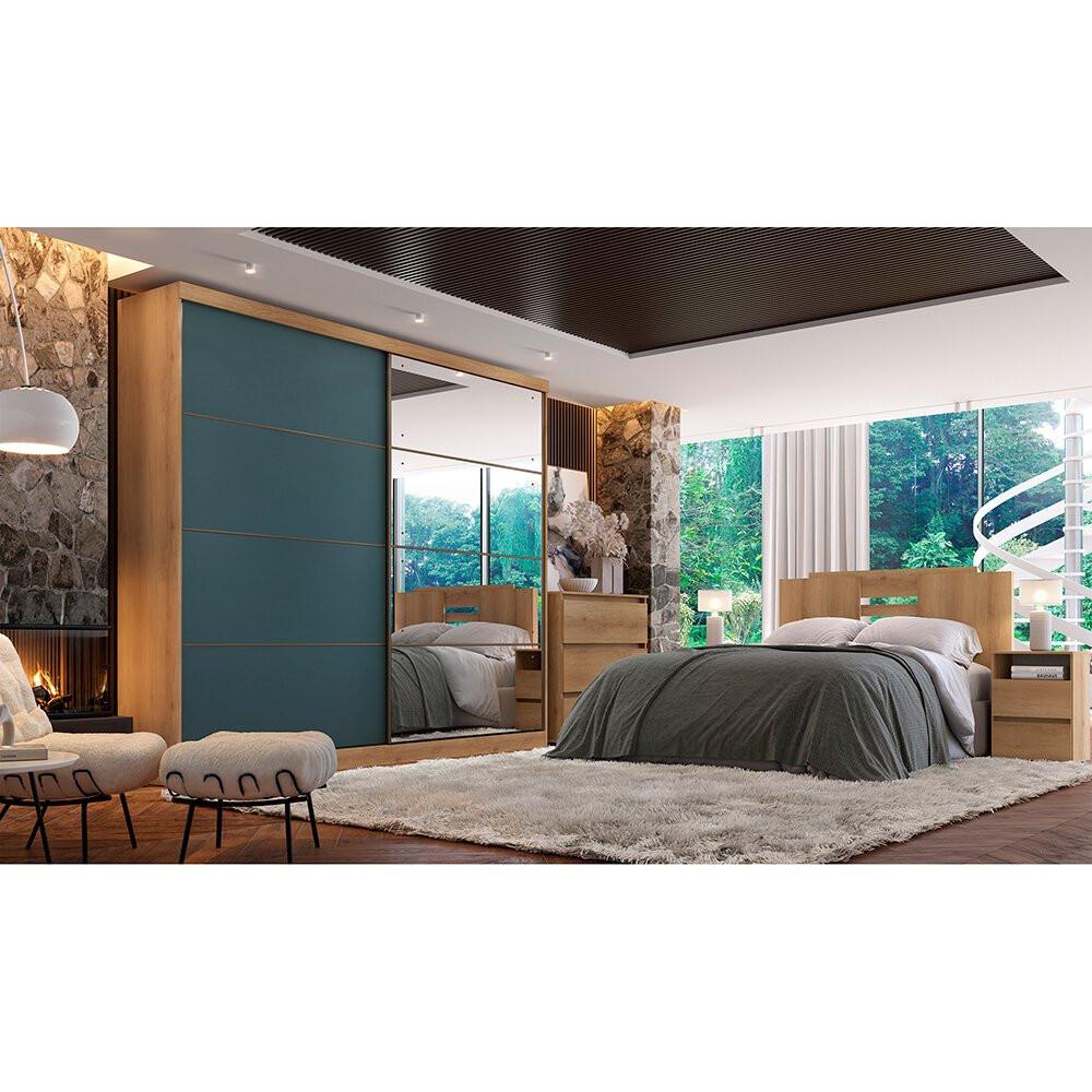 Guarda-Roupa Málaga 2 Portas de Correr 100 MDF THB - 3