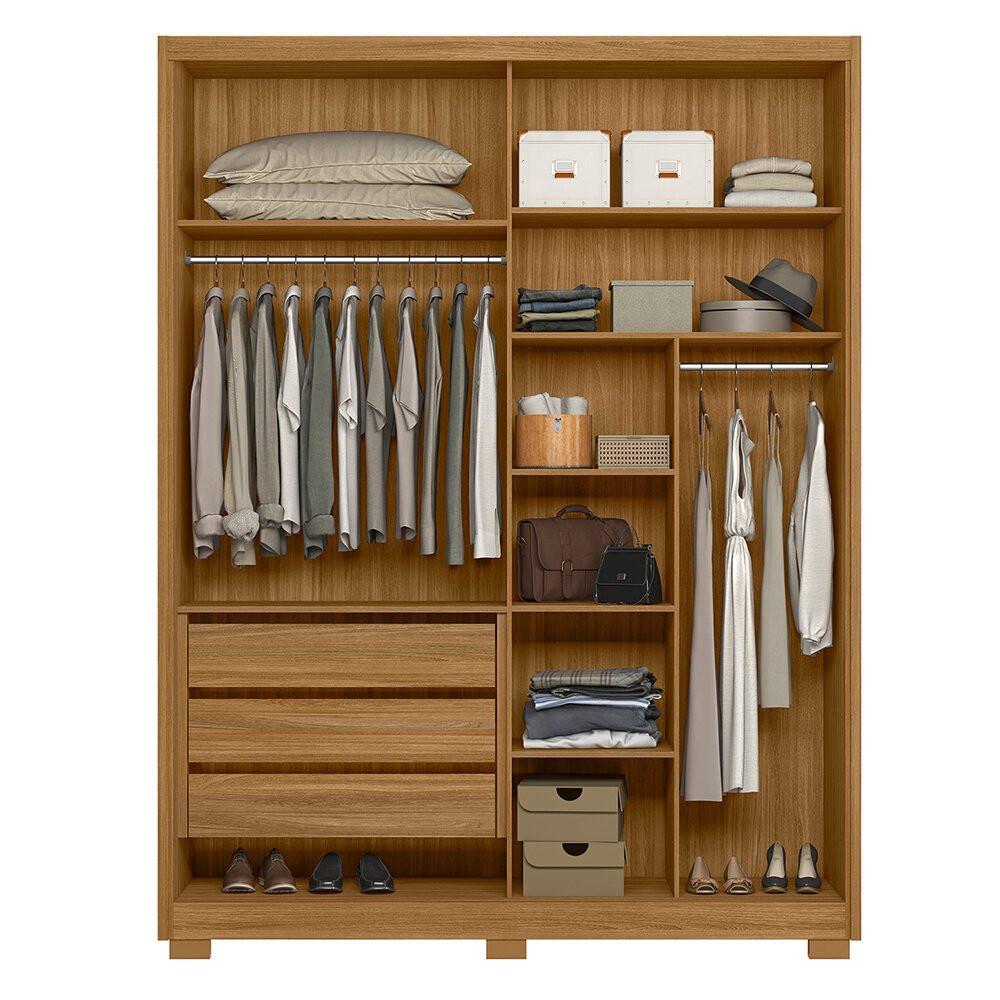 Guarda-Roupa 2 Portas 3 Gavetas Com Espelho Moval Colorado - 2