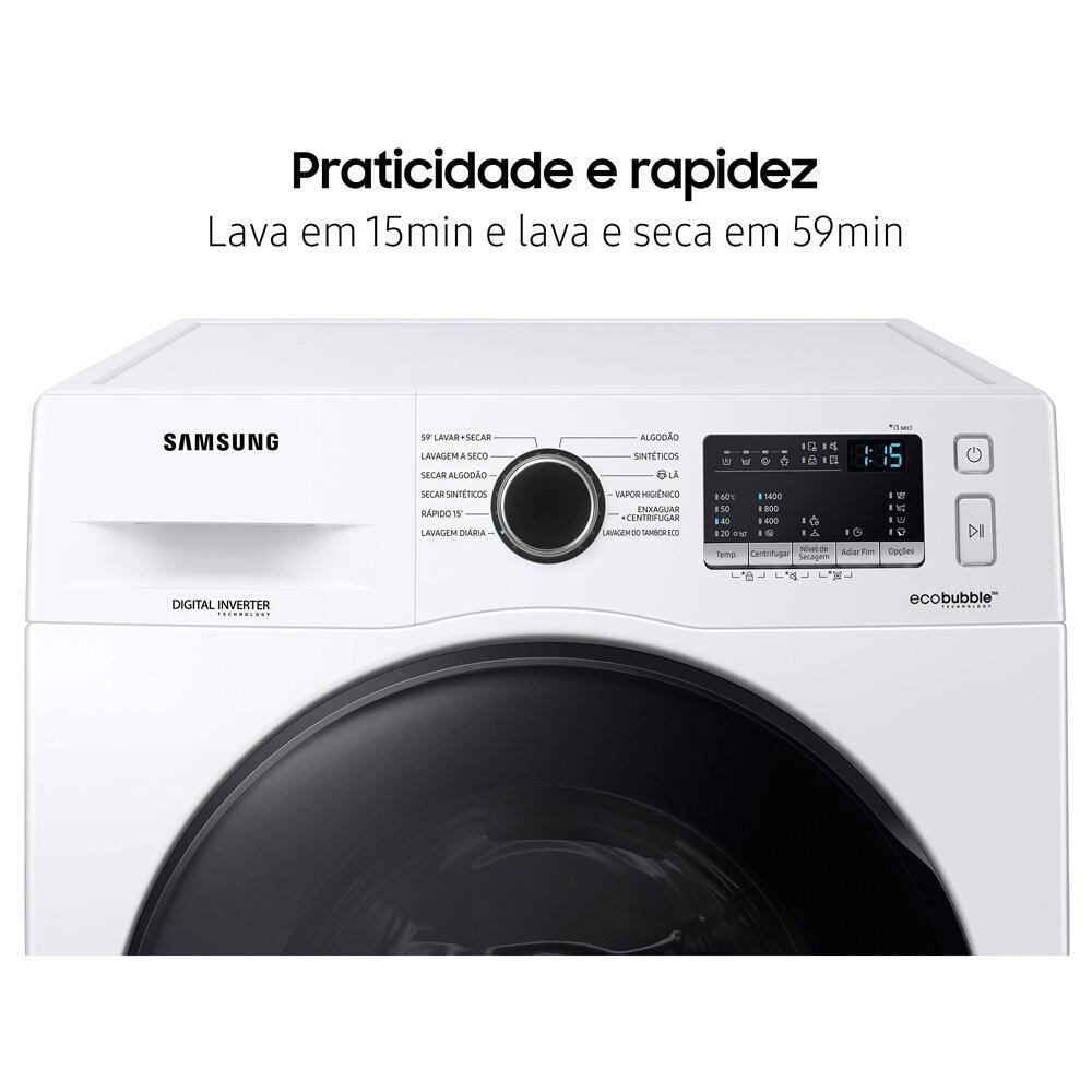 Lava e Seca Samsung Ecobubble 11Kg  Smart Check Branca - WD11A - 2