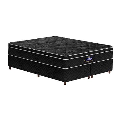 Conjunto Cama Box Queen de Molas Gazin Pérola Negra 158x198