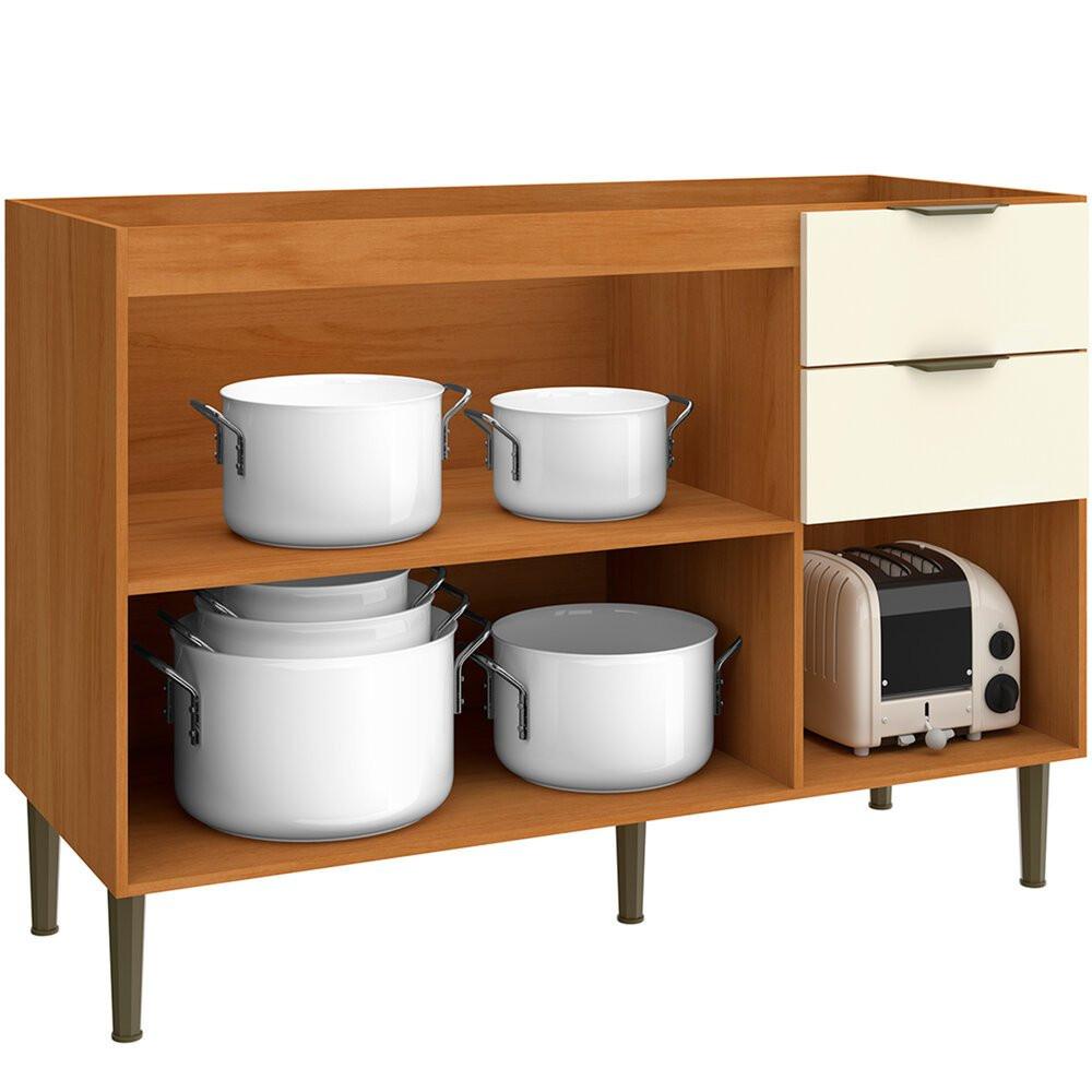 Balcão 120 cm 3 Portas 2 Gavetas Ibiza 4307 Casamia - 3