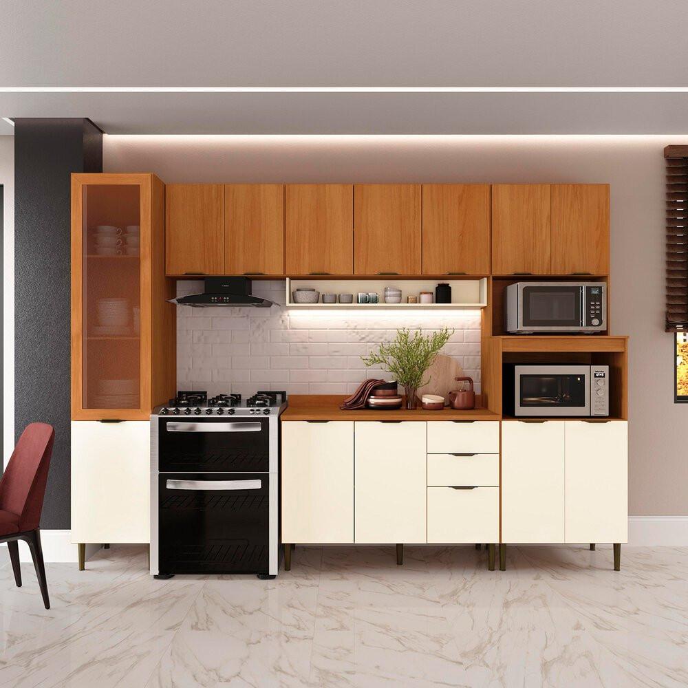 Balcão 120 cm 3 Portas 2 Gavetas Ibiza 4307 Casamia - 7