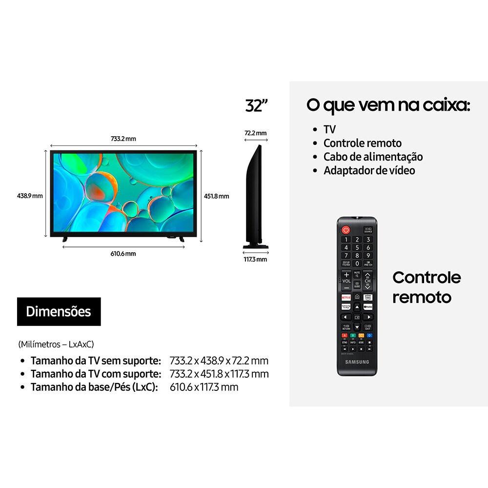Smart TV 32 Polegadas Samsung H5000F 2025 HD Tizen Som em Movimento - 4