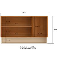 Armário Aéreo 120 cm 3 Portas Ibiza  4311 Casamia