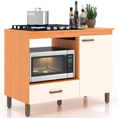 Balcão para Cooktop e Nicho para Forno Roma Móveis Sul, 1 Porta, 1 Gaveta - 4855