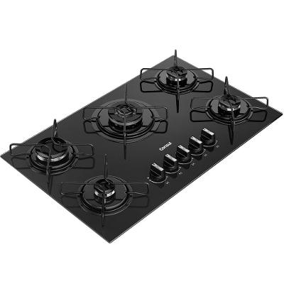 Cooktop 5 Bocas a Gás Mesa de Vidro Temperado CDS75AE Consul