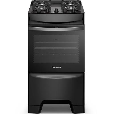 Fogão 4 Bocas FC4GB Mesa de Vidro Forno Eco Turbo Continental