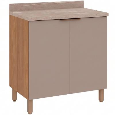 Balcão Vitra 80cm com Tampo 2 Portas Luciane