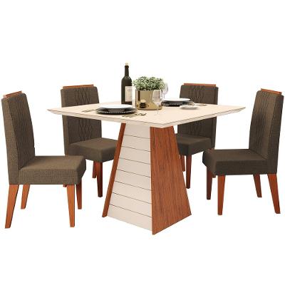 Conjunto Mesa Fler com 4 Cadeiras Lia DJ Móveis