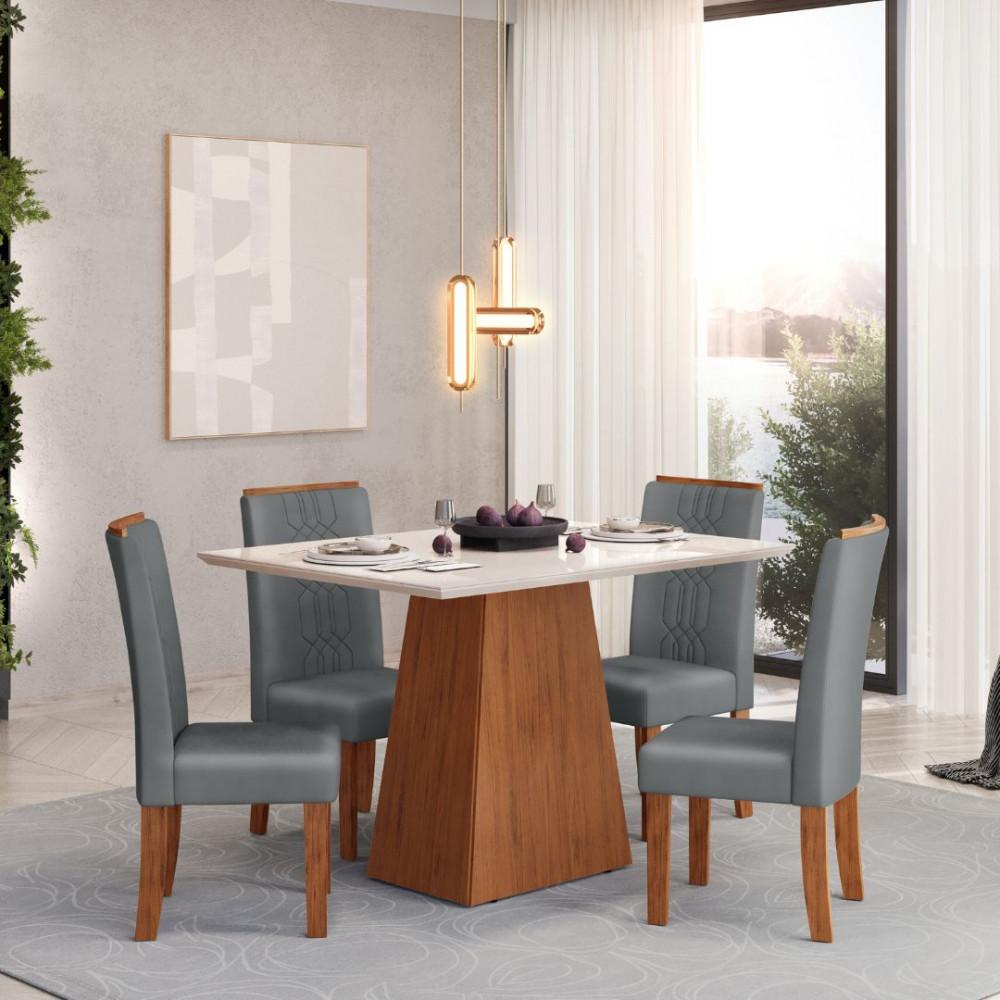Conjunto de Mesa Dulce DJ 1,20X0,90 com 4 Cadeiras Zoe - 1