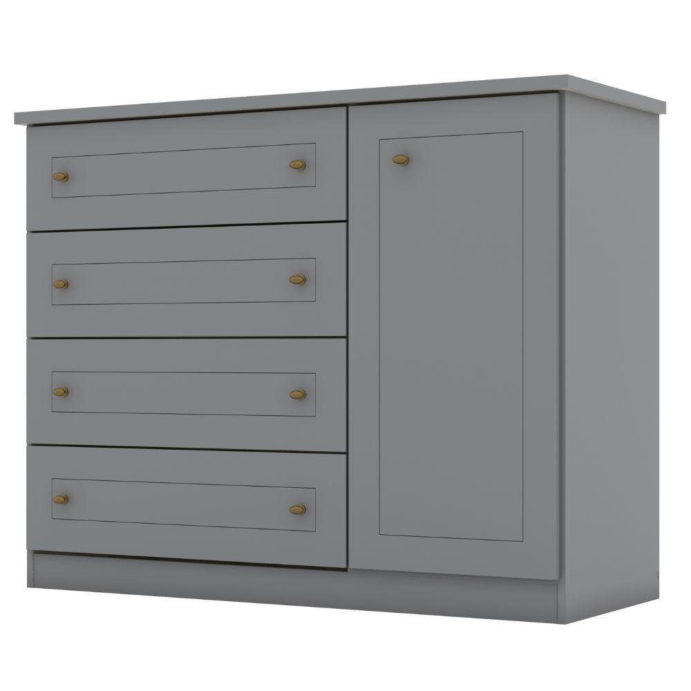 Cômoda Americana 4 Gavetas 1 Porta Henn - 2