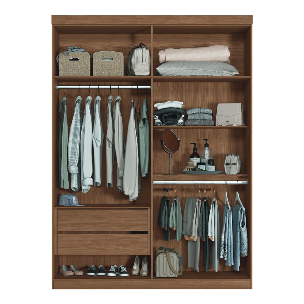 Guarda Roupa Solteiro 4 Portas Flex Buriti Santos Andirá - 10