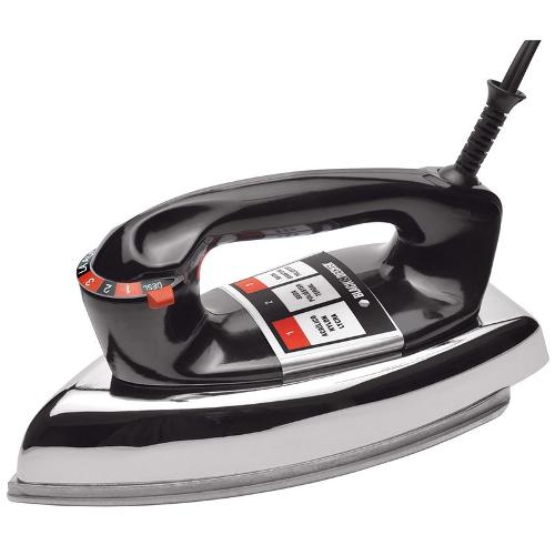 Ferro a Seco Black e Decker Cabo Anatômico Poupa Botões Controle Temperatura VFA