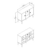 Aparador Movelbento Clássico 2 Portas 1 Gaveta 120x85x40cm - 3