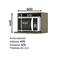 Armário Aéreo Connect Para Microondas 60cm Henn - 2