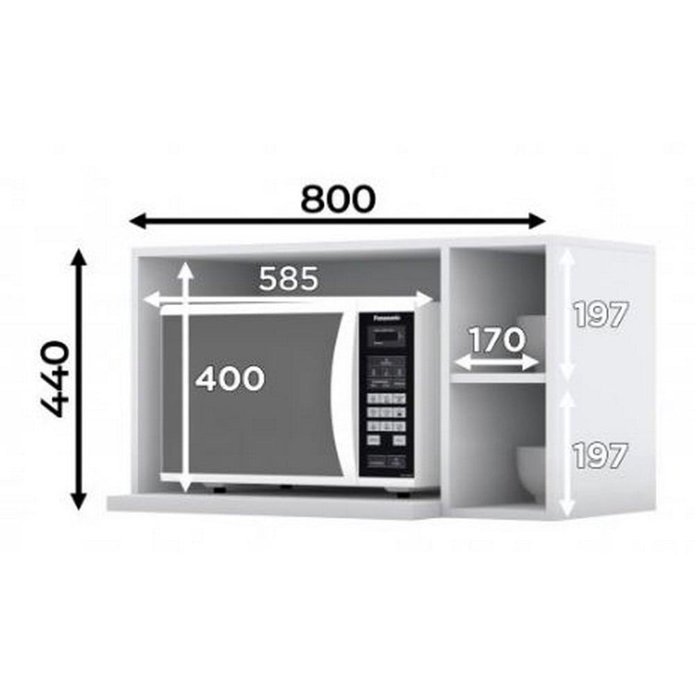 Armário Aéreo Para Microondas Americana Henn - 2