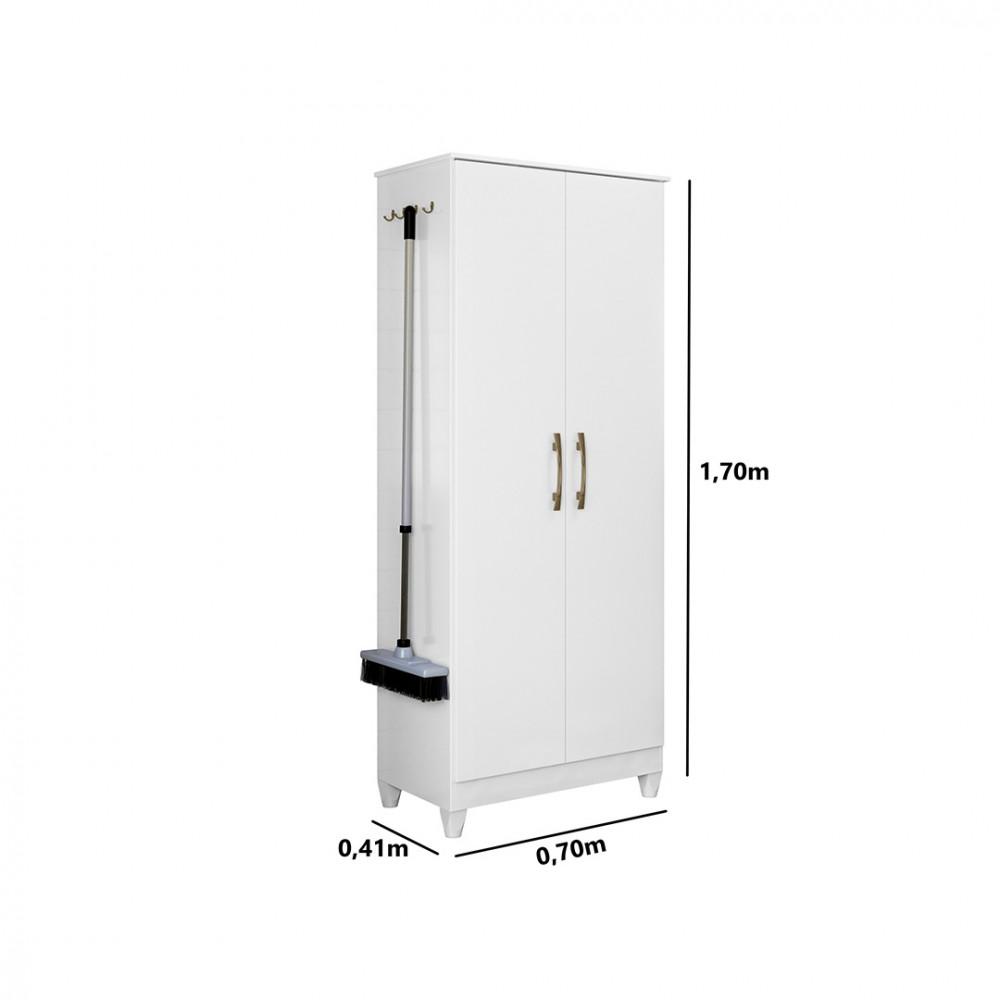 Armário Multiuso Moval Jade 2 Portas De Giro Com 4 Ganchos - 4