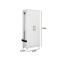 Armário Multiuso Moval Jade 2 Portas De Giro Com 4 Ganchos - 4