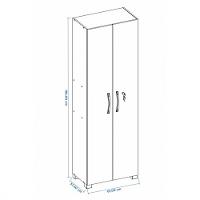 Armário Notável Multiuso 2 Portas Com Chave - 3