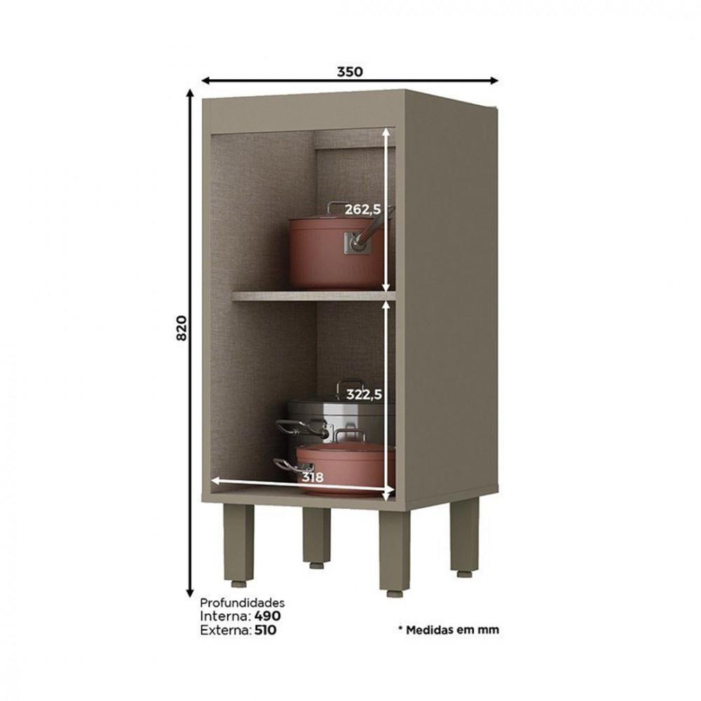 Balcão Henn Connect Sem Tampo 1 Porta 35cm - 3