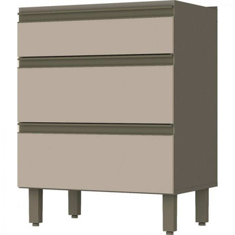 Balcão Henn Connect 3 Gavetas Sem Tampo 60 cm C63-35 - 1