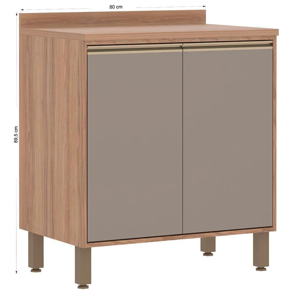 Balcão Luciane Yara 80 cm 2 Portas com Tampo 1302/199 - 3