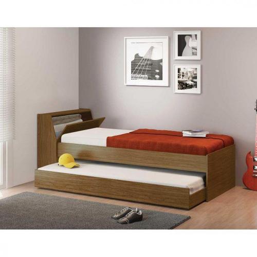 Cama Ditália Móveis Solteiro Bicama BB-28