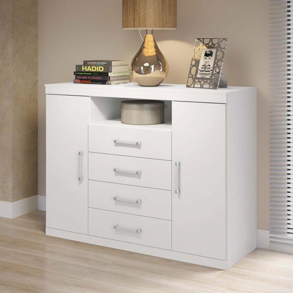 Cômoda com 2 Portas e 4 Gavetas Havana Master Santos Andirá - 1