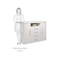 Cômoda com 2 Portas e 4 Gavetas Havana Master Santos Andirá