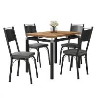 Conjunto De Mesa Artefamol Malva Com 4 Cadeiras Tampo BP 91x68 - 2