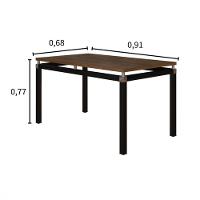 Conjunto De Mesa Artefamol Malva Com 4 Cadeiras Tampo BP 91x68 - 3